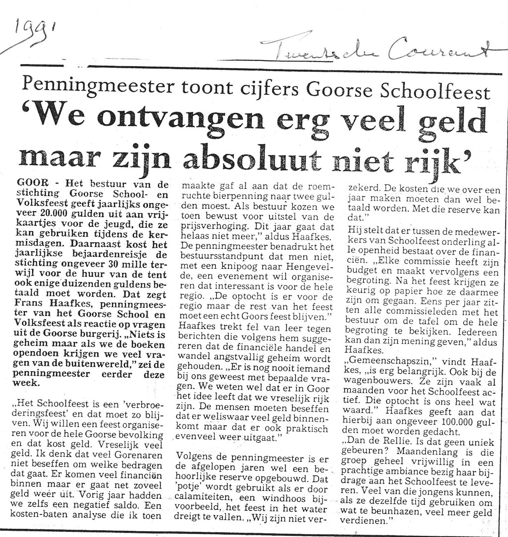 1991 • Organisatie bestuur