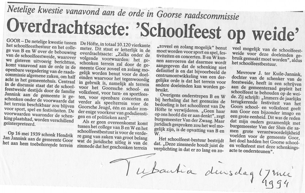 1994 • Organisatie bestuur