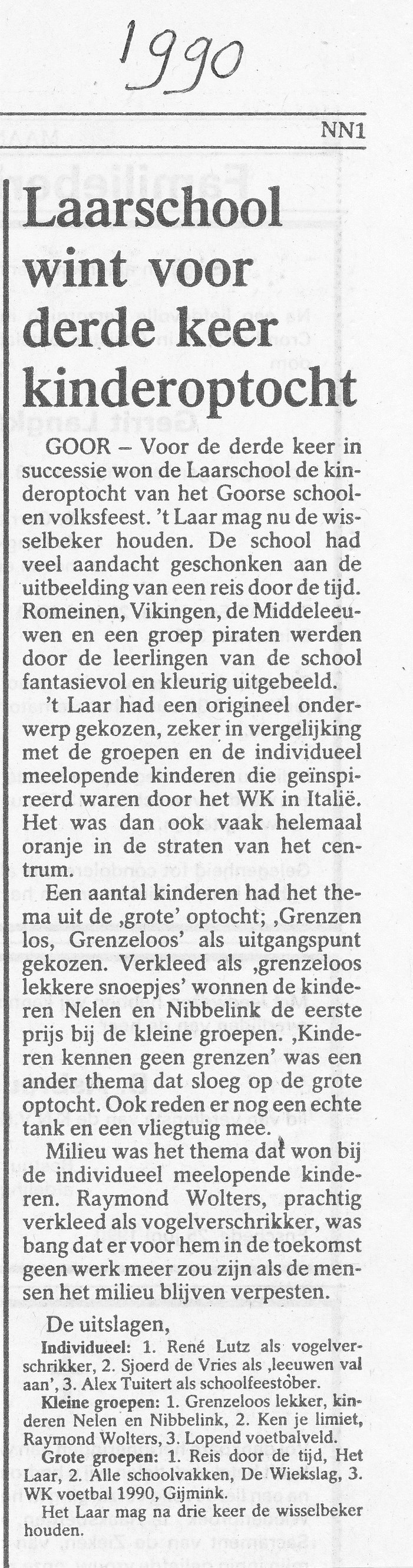 1990 • Optocht kinderoptocht